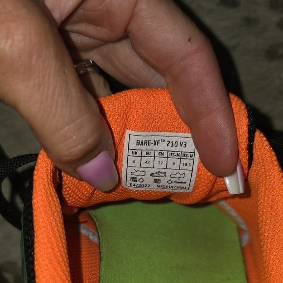 Inov-8 Dark Green and Bright Orange Bare XF 210 V3 - Picture 2 of 10